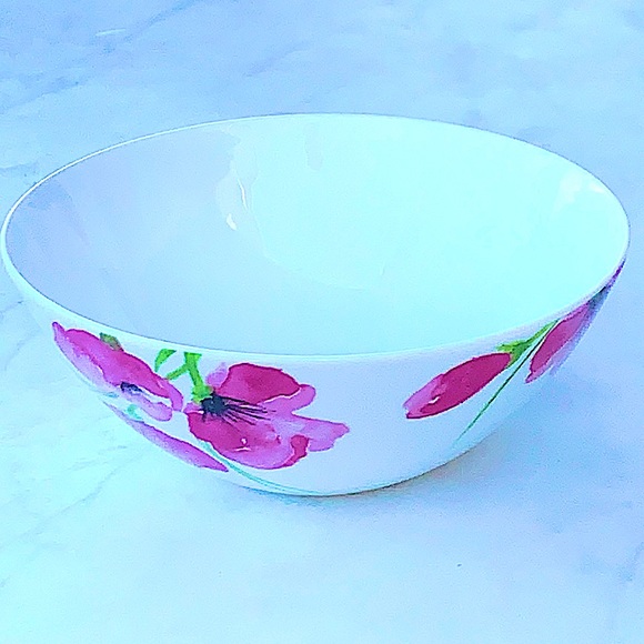 CIROA POPPIES BOWL FINE BONE CHINA NEW PINK GREEN 6 3/4TH - Picture 3 of 6